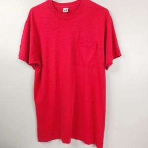 Vintage Fruit Of The Loom Short Sleeve Single Stitch Pocket Tee Large